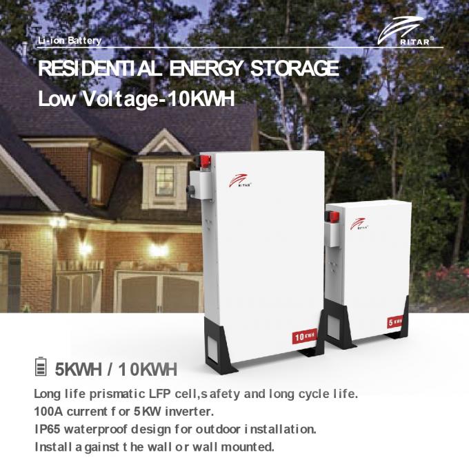 ولتاژ پایین60-280AH باتری لیتیوم 48v 200ah برای سیستم خورشیدی و هیبریدی ذخیره انرژی خانگی 6