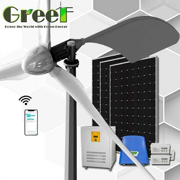 توربین بادی محور افقی شبکه انرژی روشن/خاموش 1KW 5KW برای مزرعه خانگی