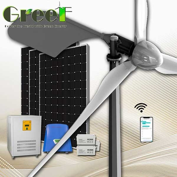 کنترل زمین پشت بام خانگی ژنراتور توربین بادی باد فن آسیاب 5KW 10KW برای خانه