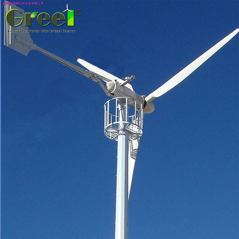 سرعت نامی توربین بادی افقی 400RPM سرعت بادی کاری m/s 3-30m/s HAWT برای عملکرد