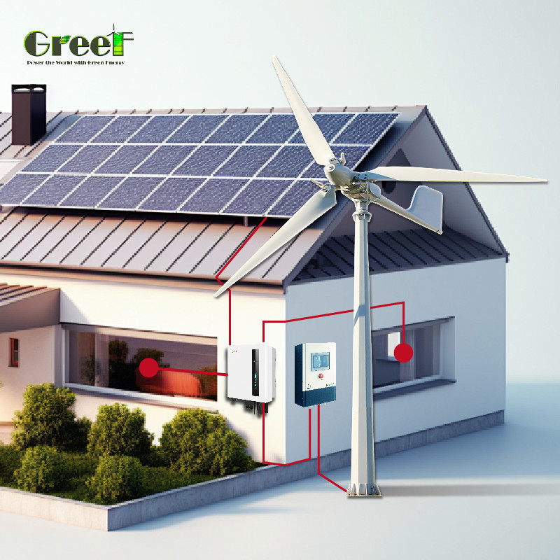 سیستم خورشیدی 98٪ هیبریدی با قدرت خروجی نامی 8Kw-10Kw و ولتاژ خروجی 110/220V