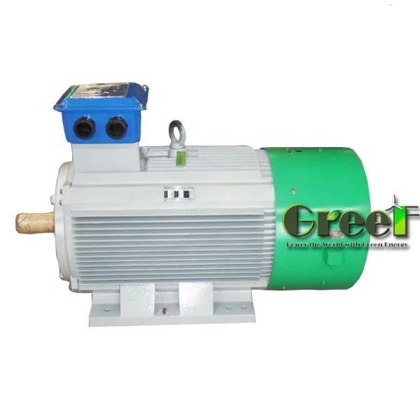 20rpm-3000rpm روش خنک کننده هوا 3 فاز ژنراتور آهنربای دائمی تولید برق با سرعت پایین