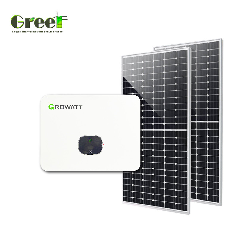 سیستم پانل خورشیدی سیلیکون تک کریستال 1kW-100kW ظرفیت با صفحه نمایش LCD و اندازه گیری شبکه