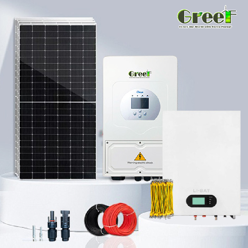 110/220V ولتاژ خروجی سیستم خورشیدی ترکیبی با اینورتر امواج سینوس خالص و صفحه نمایش LCD