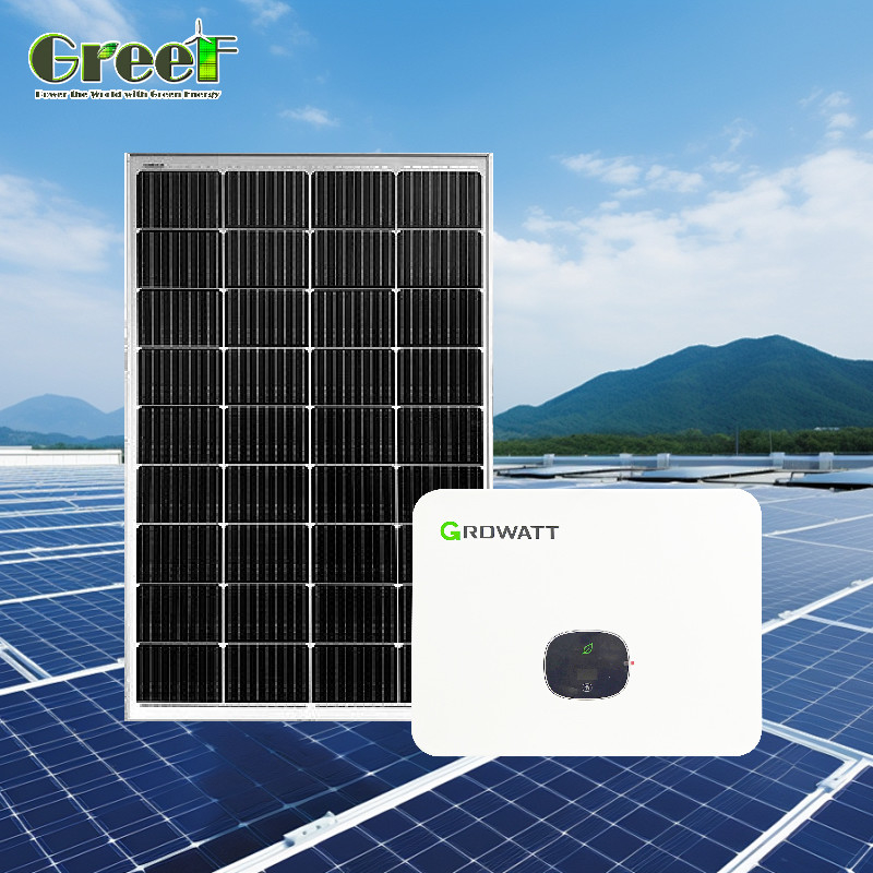 صفحه نمایش LCD 5kW سیستم خورشیدی PV 5000W سیستم خورشیدی هیبریدی با کنترل از راه دور