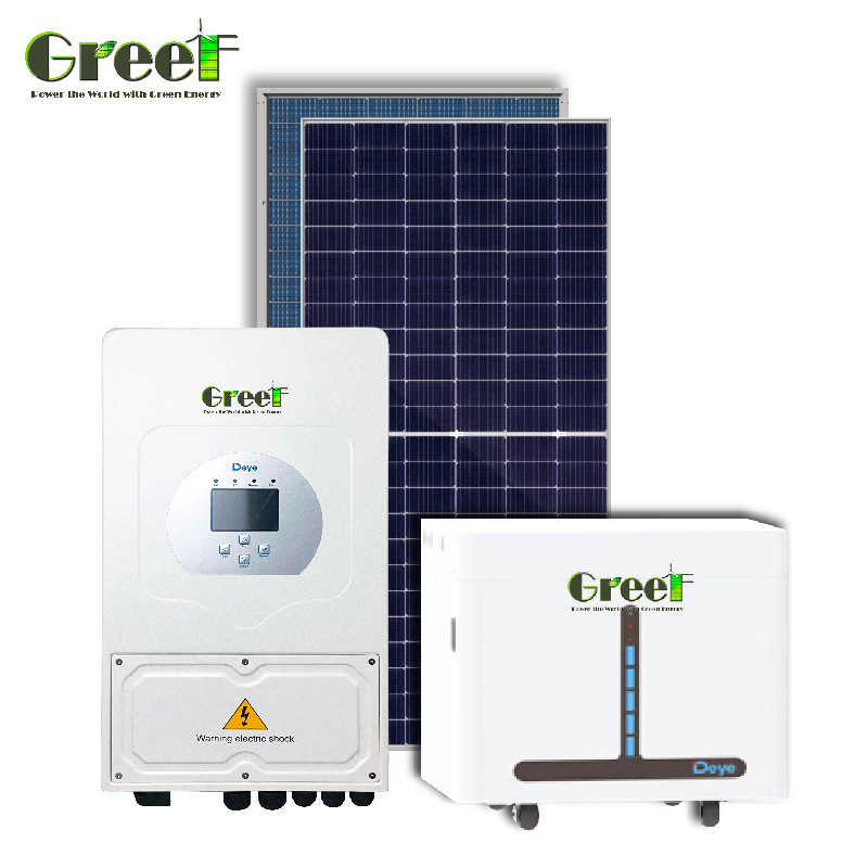 صفحه نمایش LCD 5kW سیستم خورشیدی PV 5000W سیستم خورشیدی هیبریدی با کنترل از راه دور
