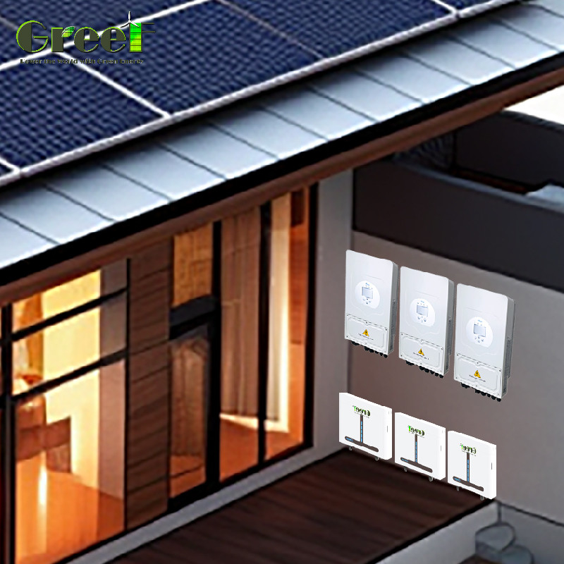 98٪ کارایی سیستم خورشیدی ترکیبی 8Kw-10Kw قدرت خروجی نامی نصب پنل PV