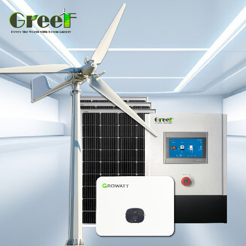 8KW 10KW ال سی دی خالص Sine Wave Inverter نوع ژنراتور هیبریدی با پانل خورشیدی PV و کنترل از راه دور