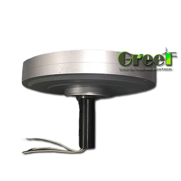 12-450V ژنراتور آهنربای دائم بدون هسته سفارشی روتور بیرونی / روتور داخلی نوع شفت افقی و عمودی