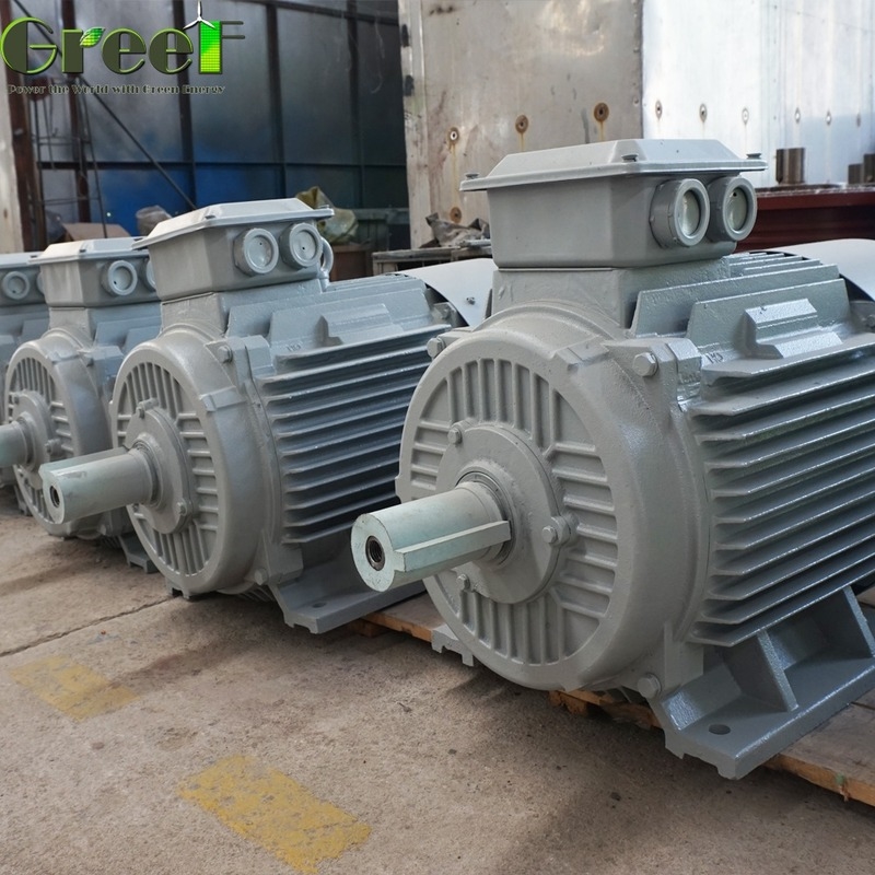 ژنراتور آهنربای دائمی 10 کیلو وات ولتاژ نامی سفارشی 20rpm-3000rpm نامی چرخش استفاده خانگی برای توربین بادی توربین آب