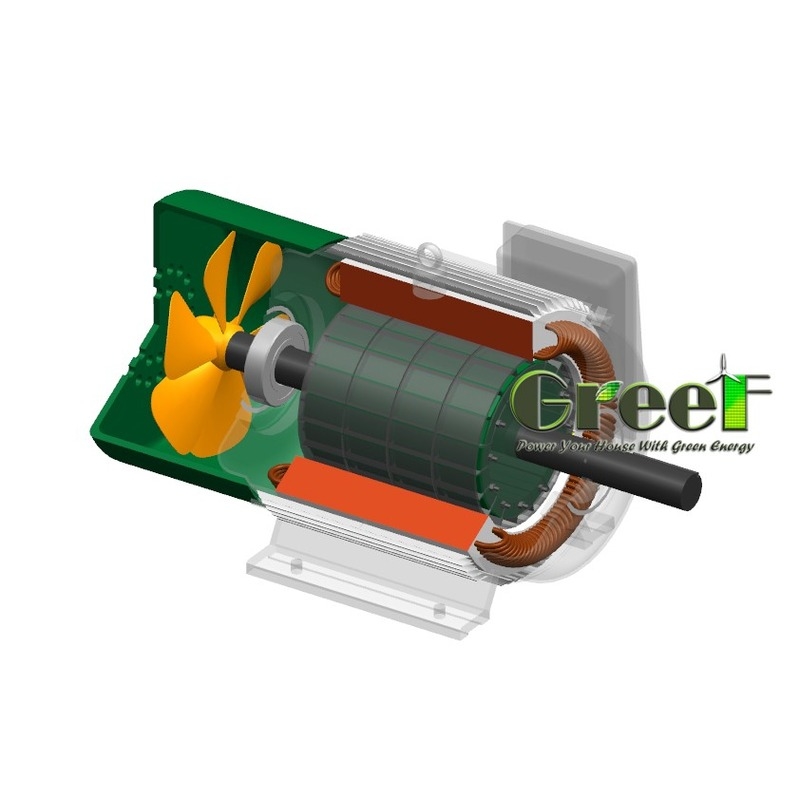 ژنراتور آهنربای دائمی 10 کیلو وات ولتاژ نامی سفارشی 20rpm-3000rpm نامی چرخش استفاده خانگی برای توربین بادی توربین آب