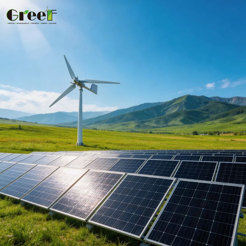 سیستم خورشیدی هیبریدی بادی نصب شده در زمین با محافظت IP66 و باتری Lifepo4 برای راه حل های انرژی در مقیاس بزرگ