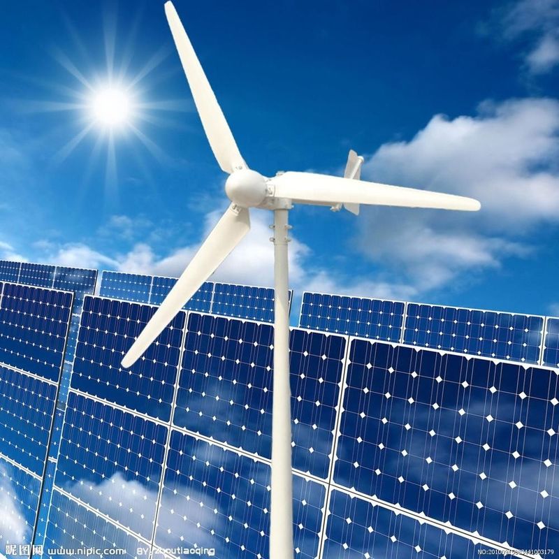ژنراتور توربین بادی محور افقی پشت بام 3 فاز سیستم هیبریدی خورشیدی 2KW
