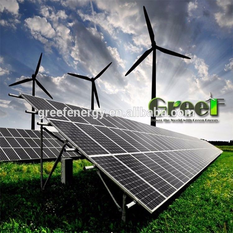 ژنراتور توربین بادی محور افقی پشت بام 3 فاز سیستم هیبریدی خورشیدی 2KW