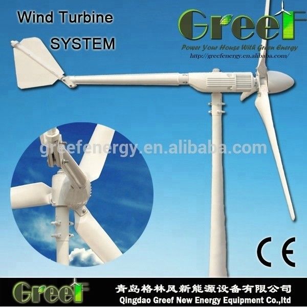 نصب روی پشت بام باد سرعت توربین بادی سیستم توربین بادی هیبریدی خورشیدی 2KW
