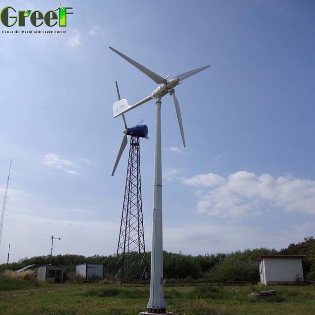 توربین بادی 5kw 10kw کنترل Pitch با باتری LiFePO4 خانگی برای سیستم انرژی سازگار با محیط زیست